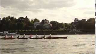 Rheinfahrt Ruderer Ruderboot Bonn [upl. by Dnalyag]