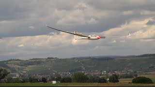 Rough Start Huge DG600 Sailplane with retractable Electro Motor [upl. by Shulman]