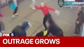 Outrage after migrants attack on NYPD officers [upl. by Lowson514]