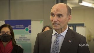 Health Minister JeanYves Duclos discusses pediatric vaccination – November 23 2022 [upl. by Liek]