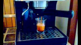 Espresso shot from Saeco non pressurized portafilter [upl. by Newmann]