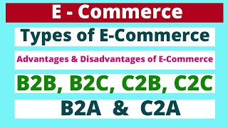 What is ECommerce  Types ECommerce  Advantages and Disadvantages of ECommerce   Hindi [upl. by Inahpit]