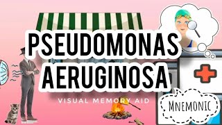 Pseudomonas aeruginosa  Visual mnemonic  bacteriology  Microbiology [upl. by Otir]