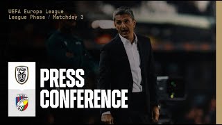 Press Conference PAOK FC Vs Viktoria Plzen – Live PAOK TV [upl. by Ahslek]