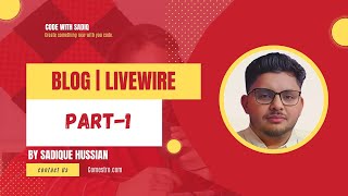 Blog with Laravel 11 amp Livewire 3  sqlite  Installation amp design [upl. by Nothgiel202]