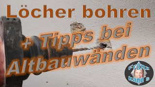 Löcher bohren  Richtig befestigen  Leitungen finden  Tricks bei Altbauwänden  Bohren in Fliesen [upl. by Cromwell99]