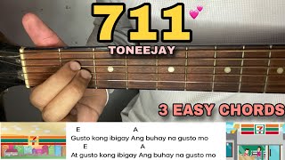 711  TONEEJAY EASY GUITAR TUTORIAL [upl. by Jennifer]