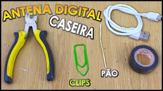 COMO FAZER UMA ANTENA DIGITAL CASEIRA  COM MATERIAIS QUE TODO MUNDO TEM EM CASA [upl. by Eentruoc]