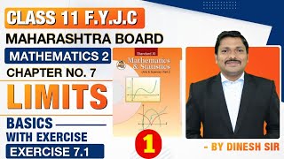 Class 11 Chp7 Limits Lec1 Ex71  FYJC ScienceArts  MATHS I  Success Batch  Dinesh Sir [upl. by Maynard]