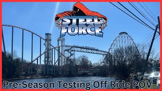 Steel Force 2024 PreSeason Testing OffRide POV Dorney Park [upl. by Yllop328]