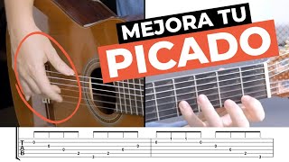 Aprende Cómo estudiar el PICADO en Guitarra Coordinación Seguridad Resistencia y Velocidad [upl. by Nolyar919]