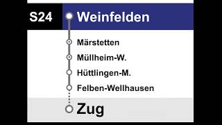 ZVV Ansagen  S24 WeinfeldenWinterthurZürich HBZug Teilstrecke WFW [upl. by Cohen]