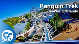 Penguin Trek front seat onride 5K POV 60fps SeaWorld Orlando [upl. by Kcirdorb]