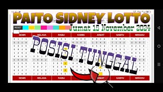 PAITO SYDNEY JUMAT 15 NOVEMBER 2024  BOCORAN TOGEL SDY  PAITO SIDNEY HARI INI  LIVE DRAW SDY [upl. by Rennerb]