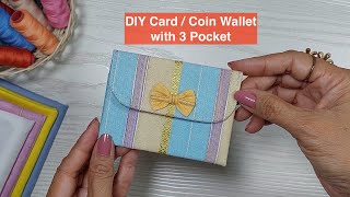 Small Card  Purse Wallet DIY  Card Holder with Coin Pouch  Easy Sewing Tutorial [upl. by Granniah]