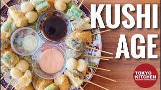 HOW TO MAKE KUSHIAGE or KUSHIKATSU  Skewered Katsu Perfect for a Party 🎉 [upl. by Anirrok]