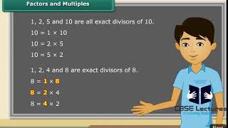 Factors and Multiples Class 6 Maths by CBSE Lectures [upl. by Atlanta333]