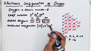 How to write ELECTRONIC CONFIGURATION of OXYGEN [upl. by Yecaw]