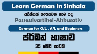 Possessivartikel  Akkusativ   possessive articles in German  Possessivartikel in Sinhala [upl. by Cathyleen]