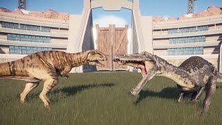 Baryonyx Vs Metriacanthosaurus  Jurassic World Evolution 2 [upl. by Norbie]