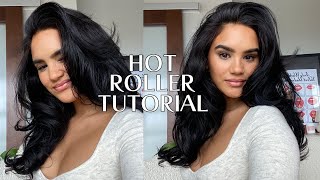 How To Use Hot Rollers Tutorial  Bounciest Hair Ever [upl. by Oranneg997]