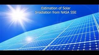 Estimating solar irradiation at any location using NASA SSE website [upl. by Burk]