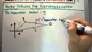 Vector Calculus for Electromagnetism 5  Separation Vector [upl. by Kylila]