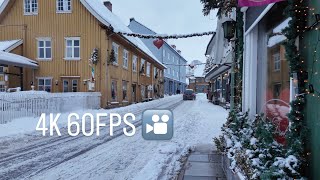 ❄️ Drøbak Norway 🇳🇴  Walking Tour 4K  Winter Wonderland  Peaceful  Snowing ❄️ [upl. by Eelrefinnej872]