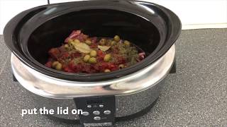 Greek stew quotStifadoquot from the slowcooker  Crockpot [upl. by Colwell185]