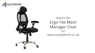 ErgoTek Mesh Manager Chair  Features [upl. by Mattox22]