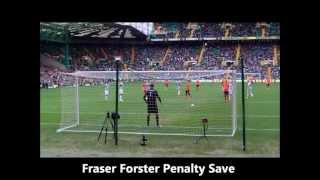 Forster Penalty Save v Dundee Utd 16213 [upl. by Notgnilliw]