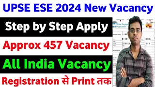 UPSE ESE 2024 Form Fill  Step by Step  How to apply UPSE ESE 2024  Exam Points [upl. by Braca]