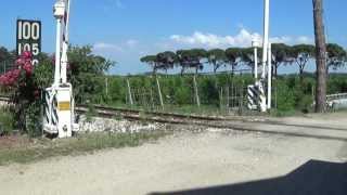 Passaggio a livello vicino a via Ortofiori in HD  Errano RA  Level Crossing [upl. by Nasas200]