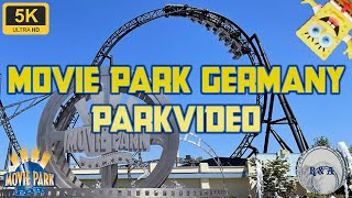 Movie Park Germany Parkvideo 5K [upl. by Camp]