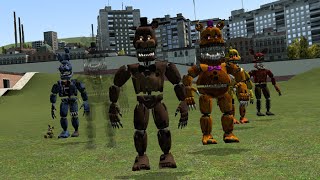 CREEPY FIVE NIGHTS AT FREDDYS 4 NPCS Garrys Mod [upl. by Barbabra]