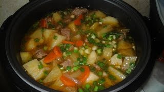 Мясо с картошкой в мультиварке рецепт жаркого как приготовить говядину с картошкой [upl. by Eric]