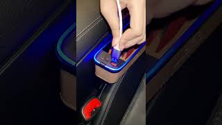 Smart Storage with a Glow Colorful Ambient Light Seat Gap Box for a Tidier and Cooler Car Interior [upl. by Aleuname]