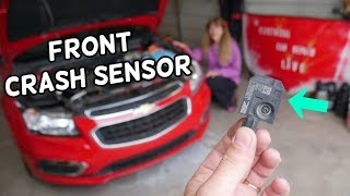 FRONT IMPACT CRASH AIRBAG SENSOR LOCATION REPLACEMENT CHEVROLET CRUZE CHEVY SONIC [upl. by Seys]