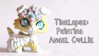 Timelapse Painting Angel Collie quotColettequot OC by Piaslittlecustoms [upl. by Nueovas]