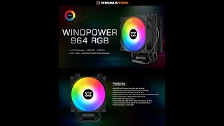 مبرد هوائي جميل للالعاب WINDPOWER 964 RGB XIGMATEK [upl. by Alli137]