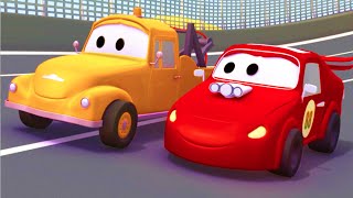 Tom The Tow Truck and the Racing Car in Car City Trucks cartoon for children 🏎️🚚 [upl. by Nysilla]