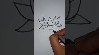 Perfect Waterlily 🌹🌷🌹Drawing With W Letter Shorttechnique Easyart Reels shortvideo [upl. by Keyes]