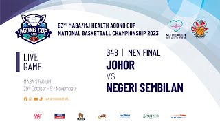 AgongCup2023  G48  MEN FINAL  JOHOR vs NEGERI SEMBILAN [upl. by Dragelin]