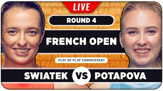 SWIATEK vs POTAPOVA • French Open 2024 • LIVE Tennis PlaybyPlay Stream [upl. by Sandon923]