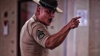 USMC Drill Instructors Meet New Recruits • Initial Speech [upl. by Sgninnej]