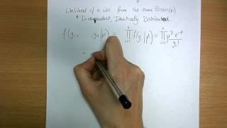 Likelihood function for n iid samples from a Poisson [upl. by Selig625]