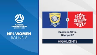 NPL Women R6  Capalaba FC vs Olympic FC Highlights [upl. by Saleme10]