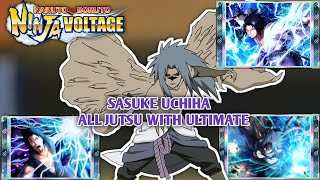 Naruto x boruto ninja voltage❗ Sasuke Uchiha ❗All jutsu with ultimate [upl. by Smitty206]