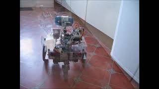 Arduino ESP 8266 Virtuino controlled semi autonomous robot [upl. by Ellecram853]