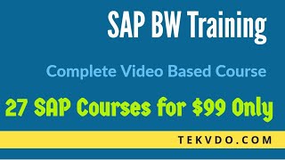 SAP BW Training  INFO OBJECTS Part 1  SAP BI Training [upl. by Oilalue]